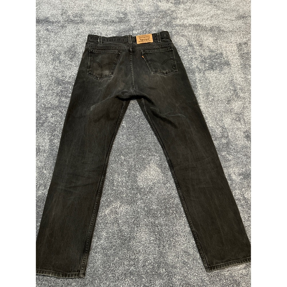 Levis Vintage505 RegularFit Straigh Leg Jeans Mens 34x32 Faded Black100% Cotton - Picture 14 of 15